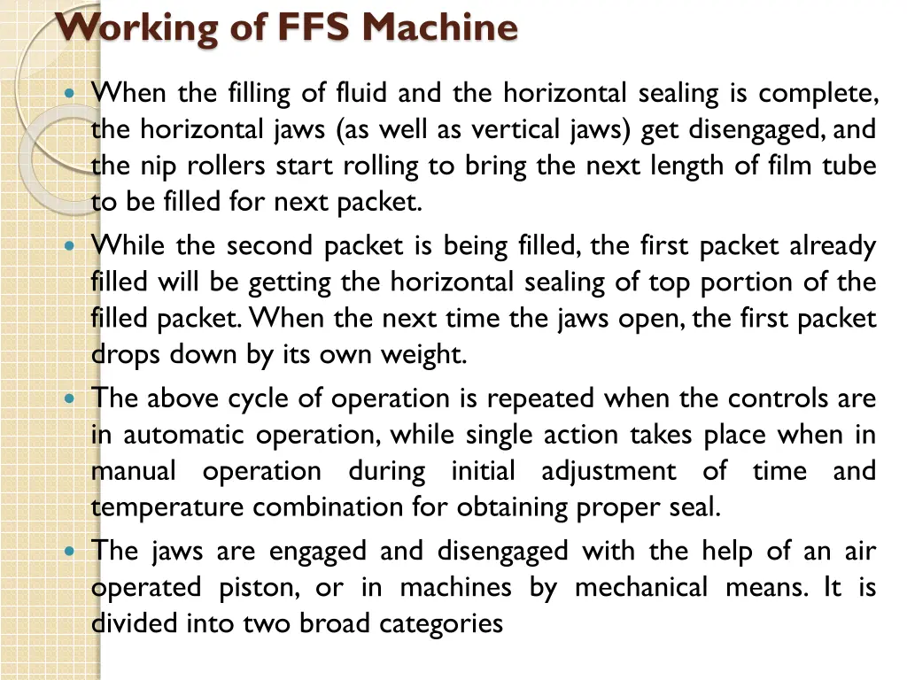 working of ffs machine 1