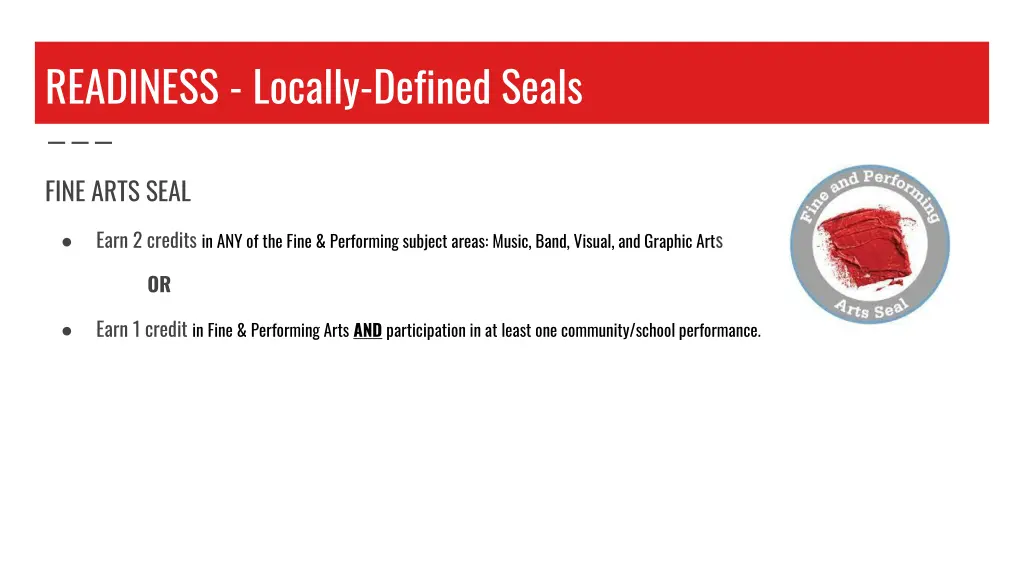 readiness locally defined seals 1