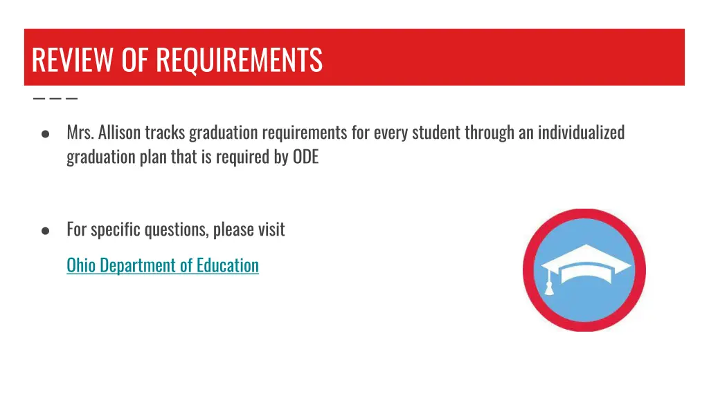 review of requirements 1