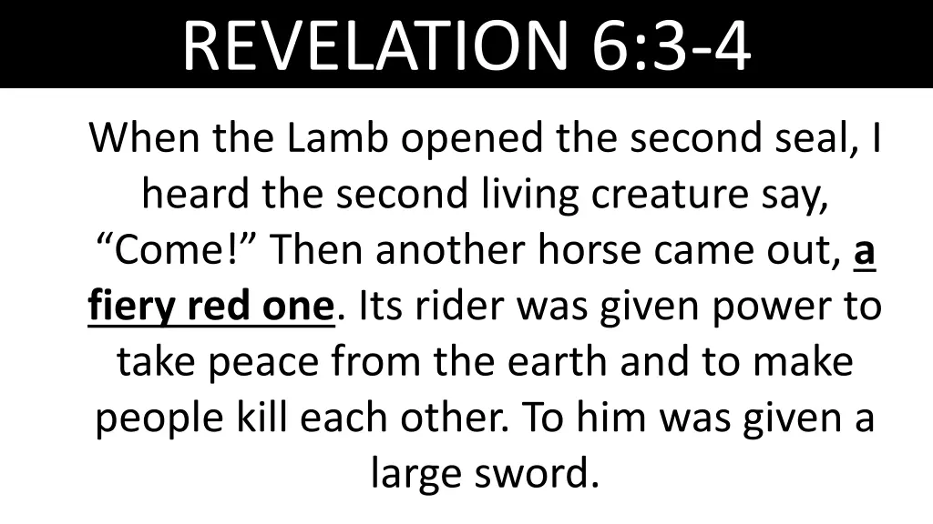 revelation 6 3 4