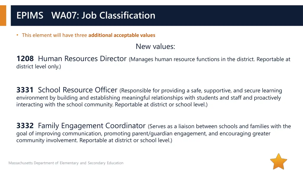 epims wa07 job classification