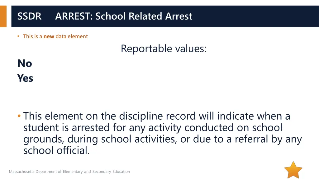 ssdr arrest school related arrest