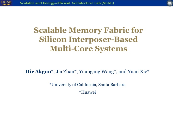 scalable and energy efficient architecture