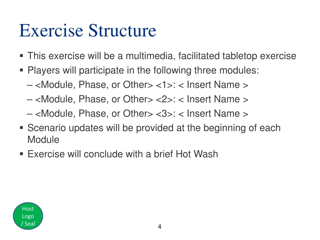 exercise structure