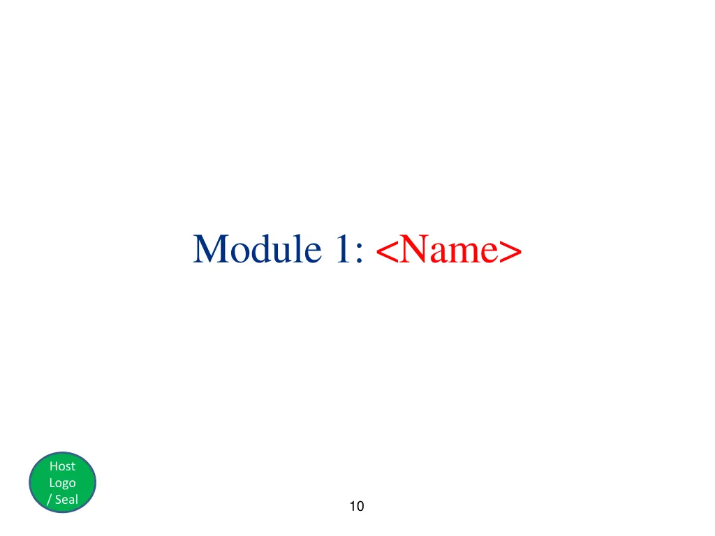 module 1 name