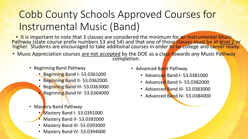 cobb county schools approved courses