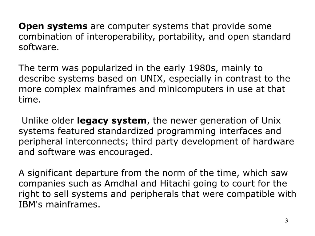 open systems are computer systems that provide