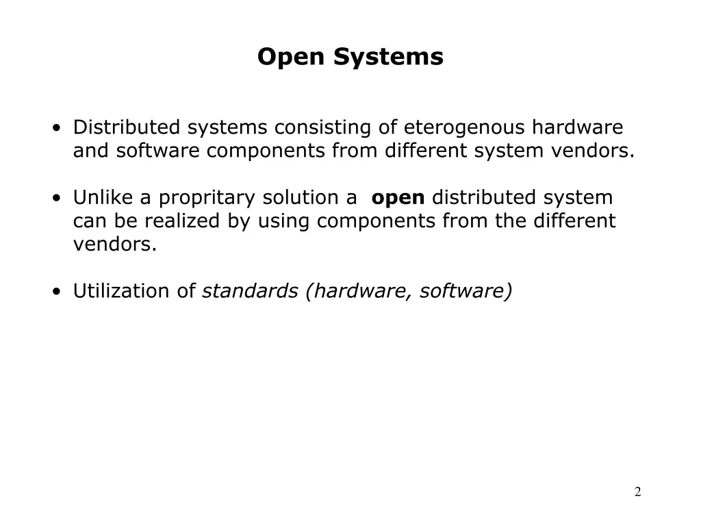 open systems