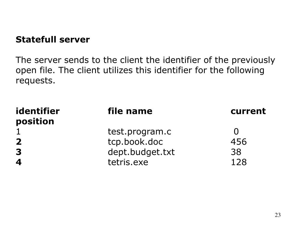 statefull server