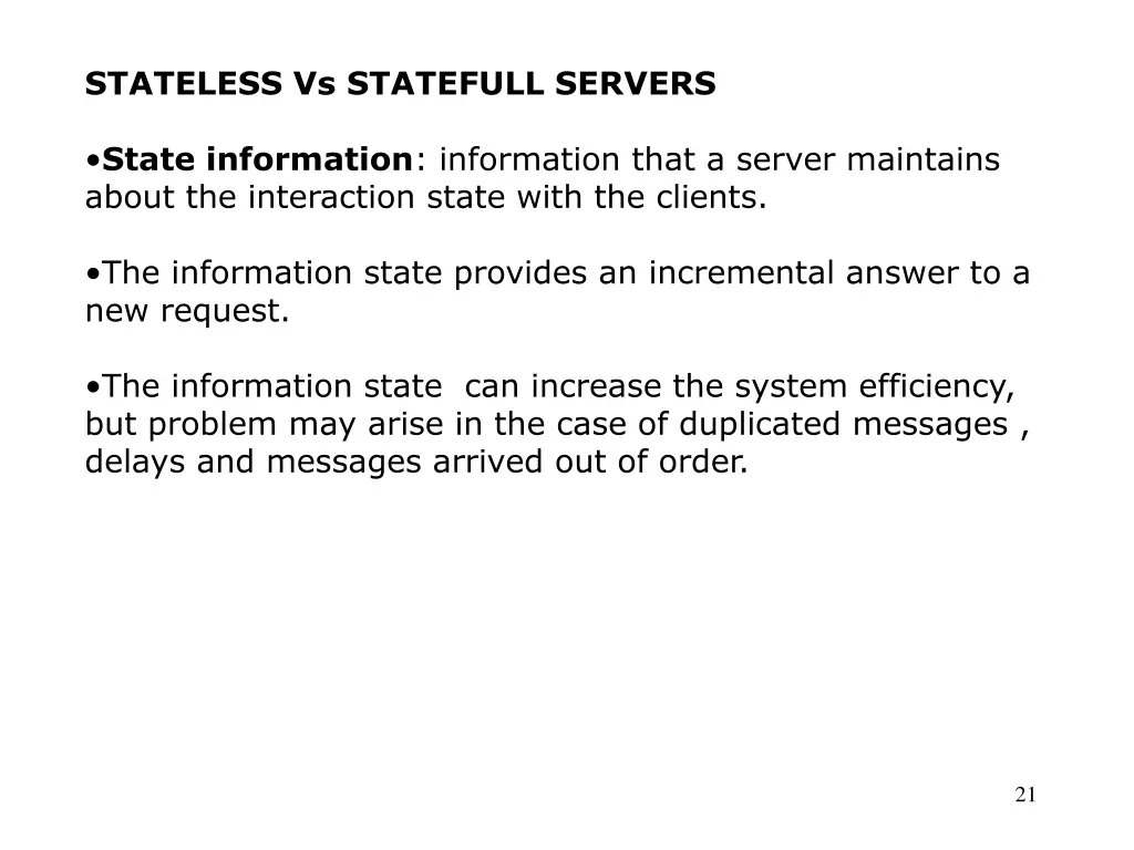 stateless vs statefull servers