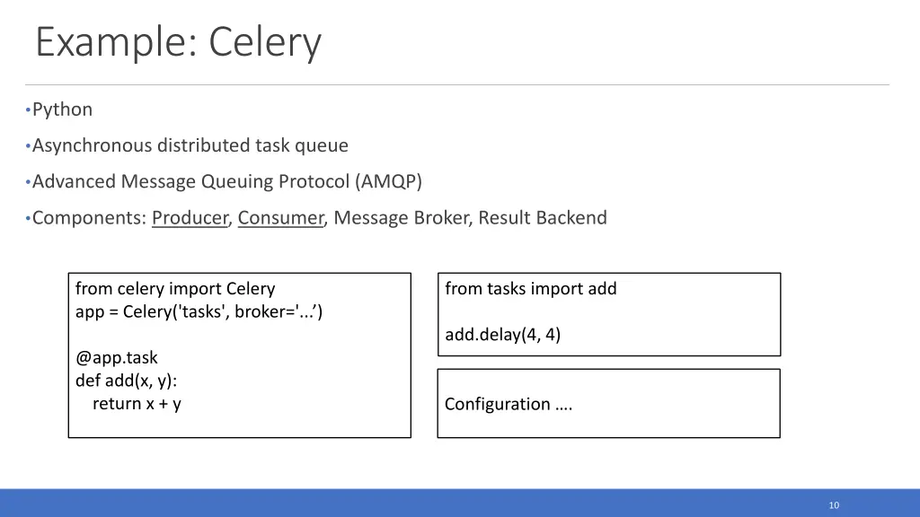 example celery