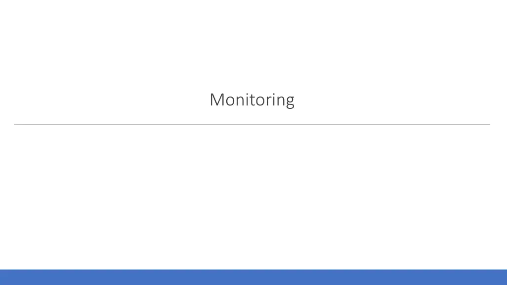 monitoring