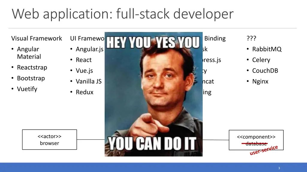 web application full stack developer