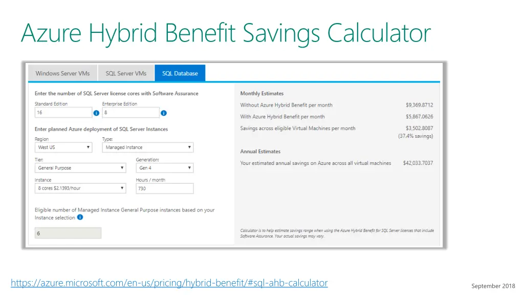 azure hybrid benefit savings calculator