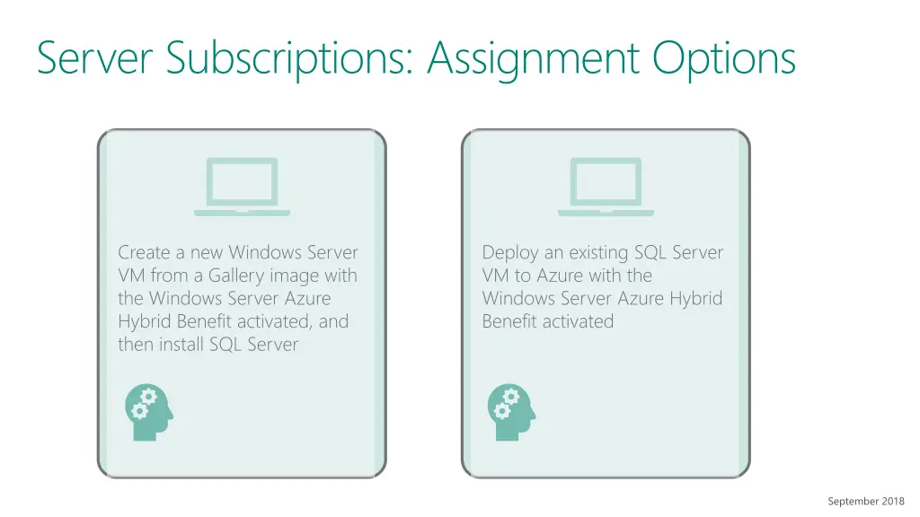 server subscriptions assignment options