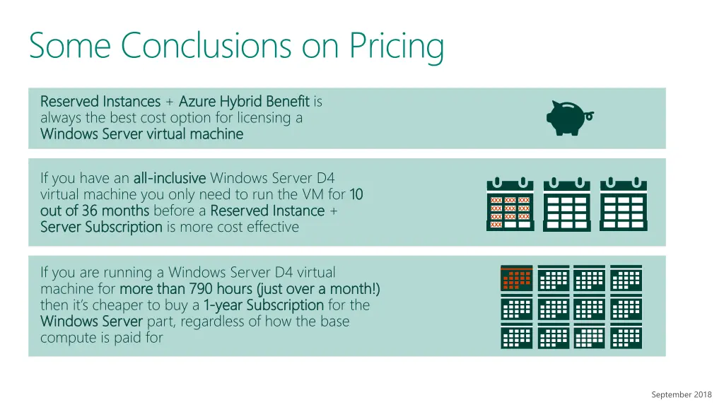 some conclusions on pricing