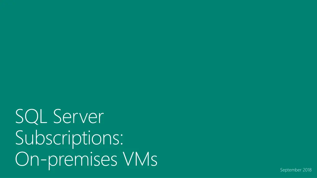 sql server subscriptions on premises vms