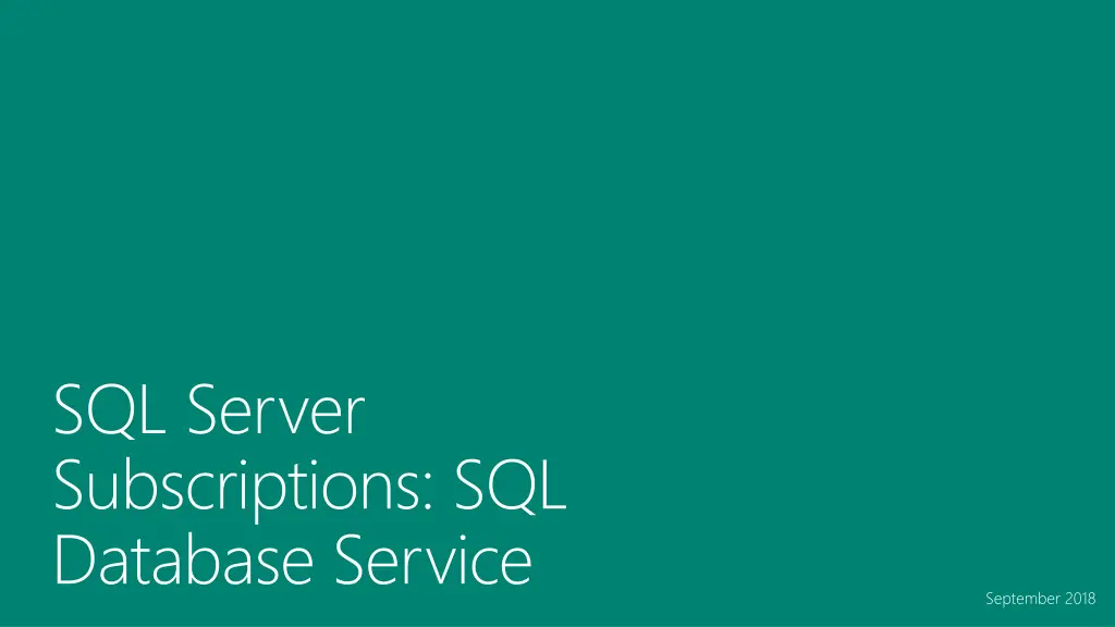 sql server subscriptions sql database service