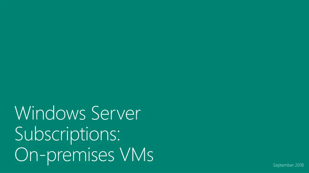 windows server subscriptions on premises vms