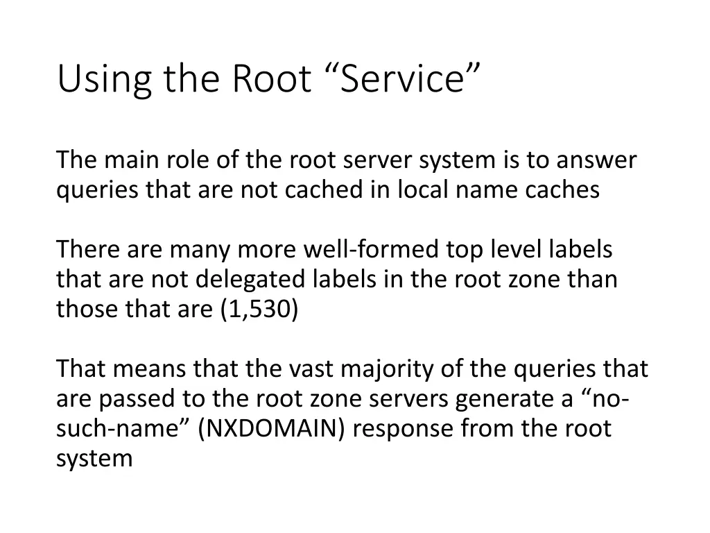 using the root service