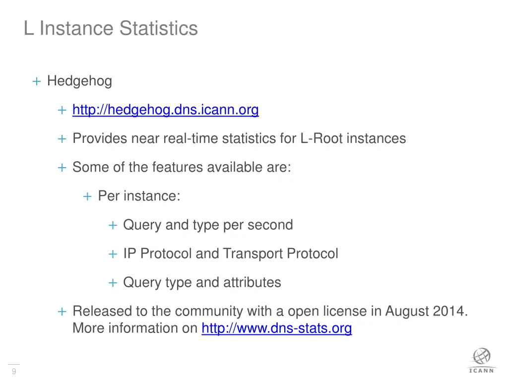 l instance statistics