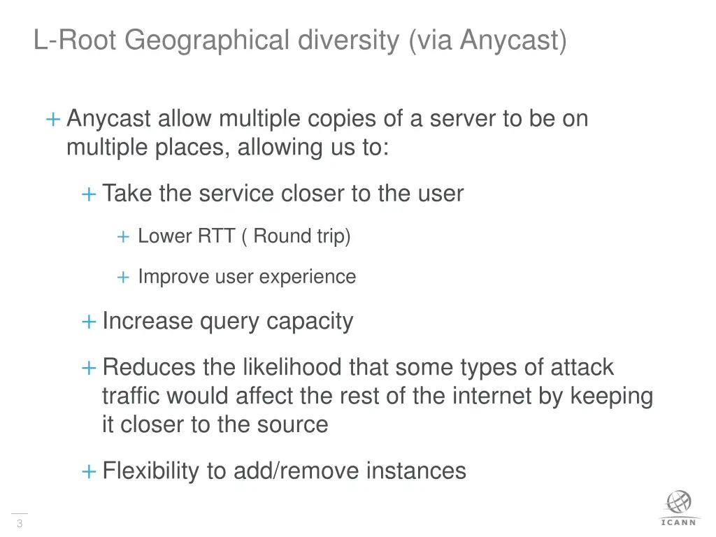 l root geographical diversity via anycast