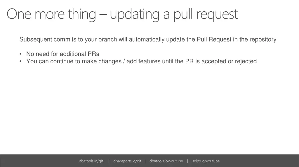 one more thing updating a pull request