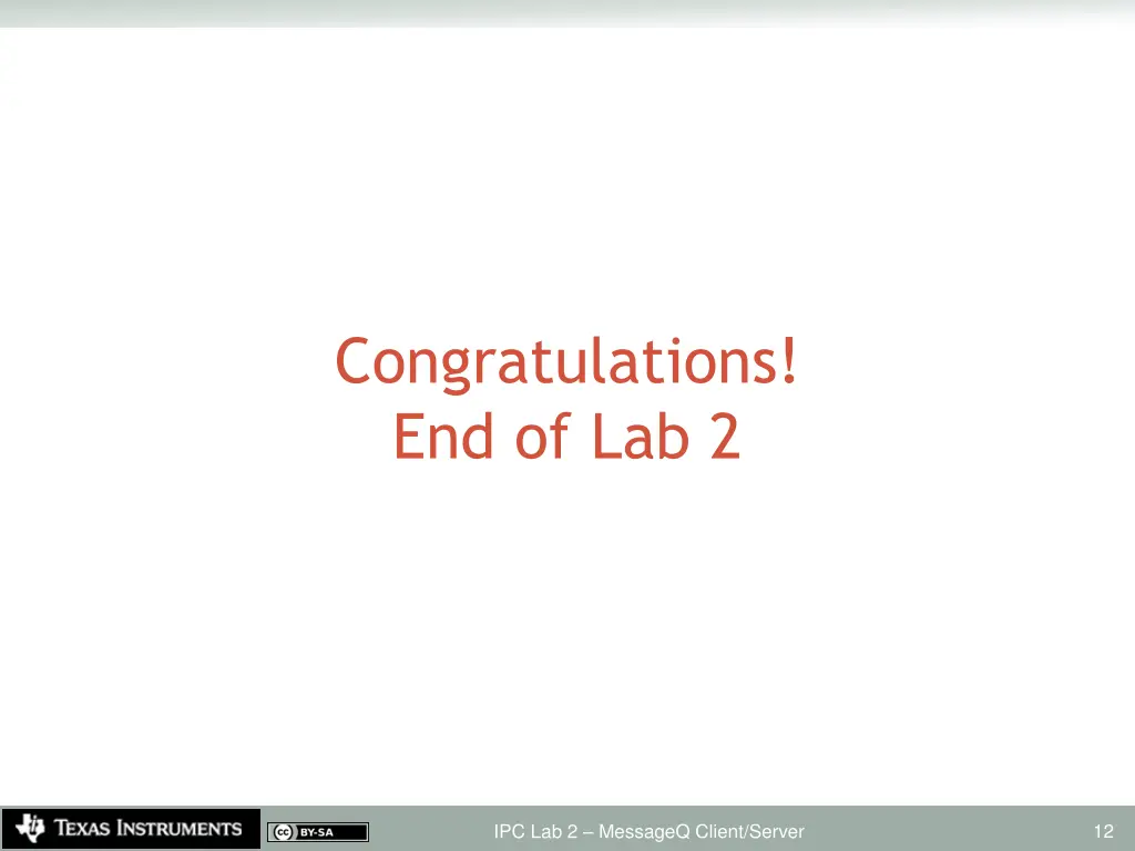 congratulations end of lab 2