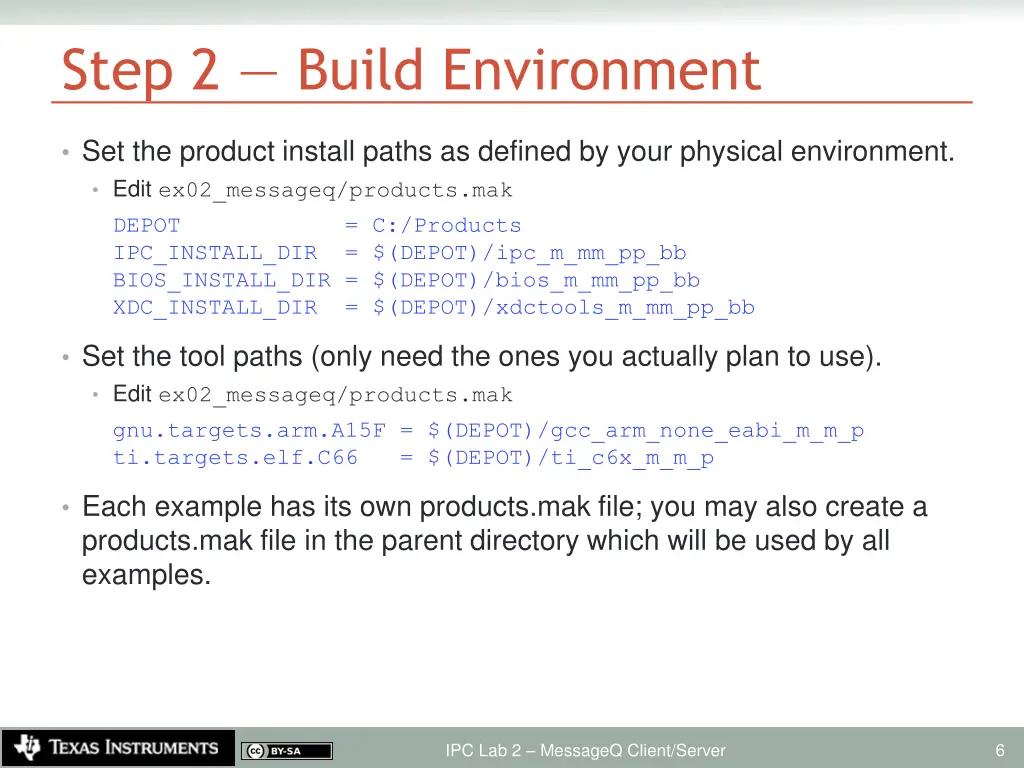 step 2 build environment