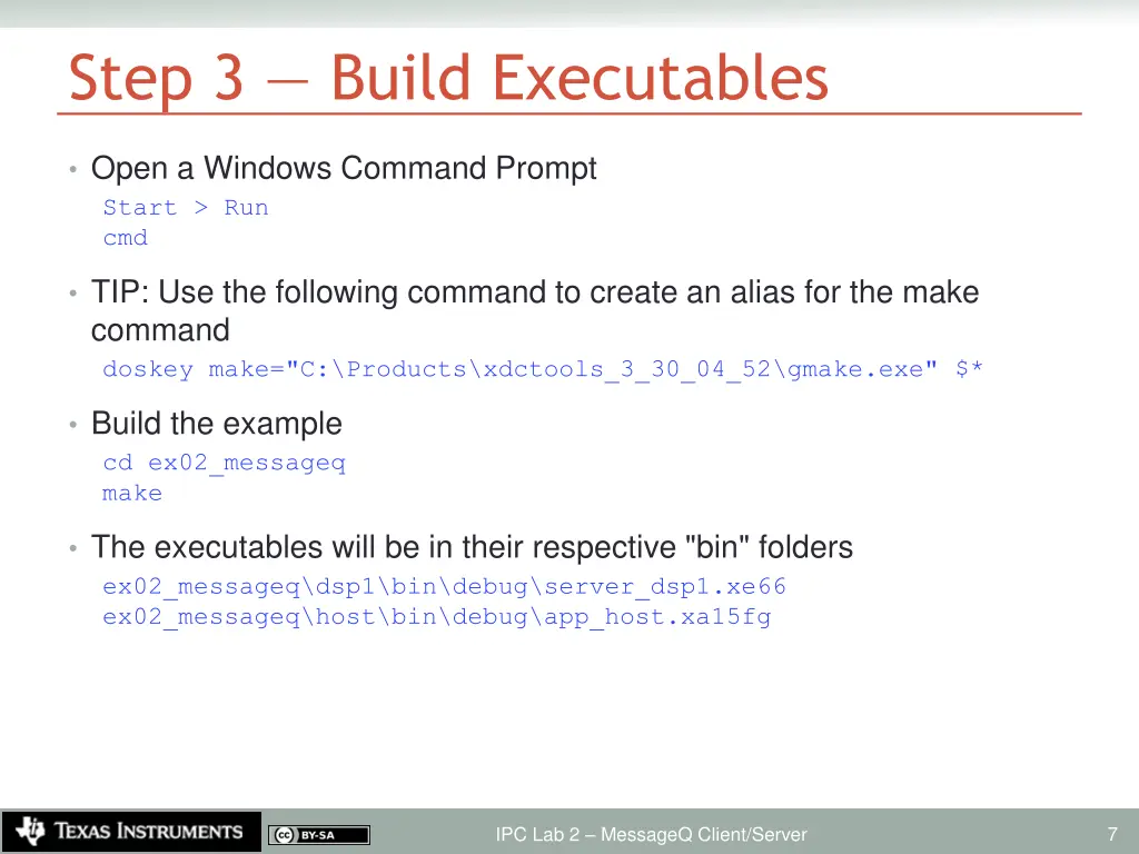 step 3 build executables