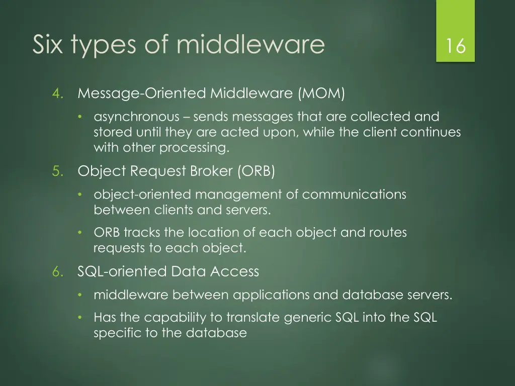 six types of middleware 1