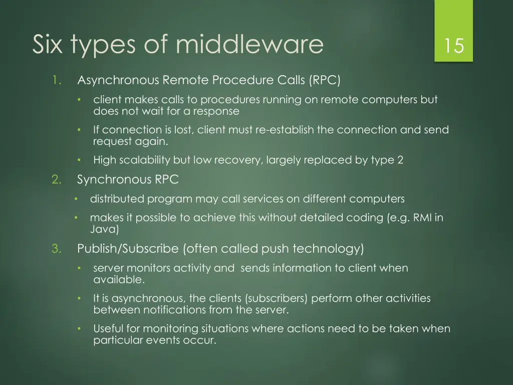 six types of middleware