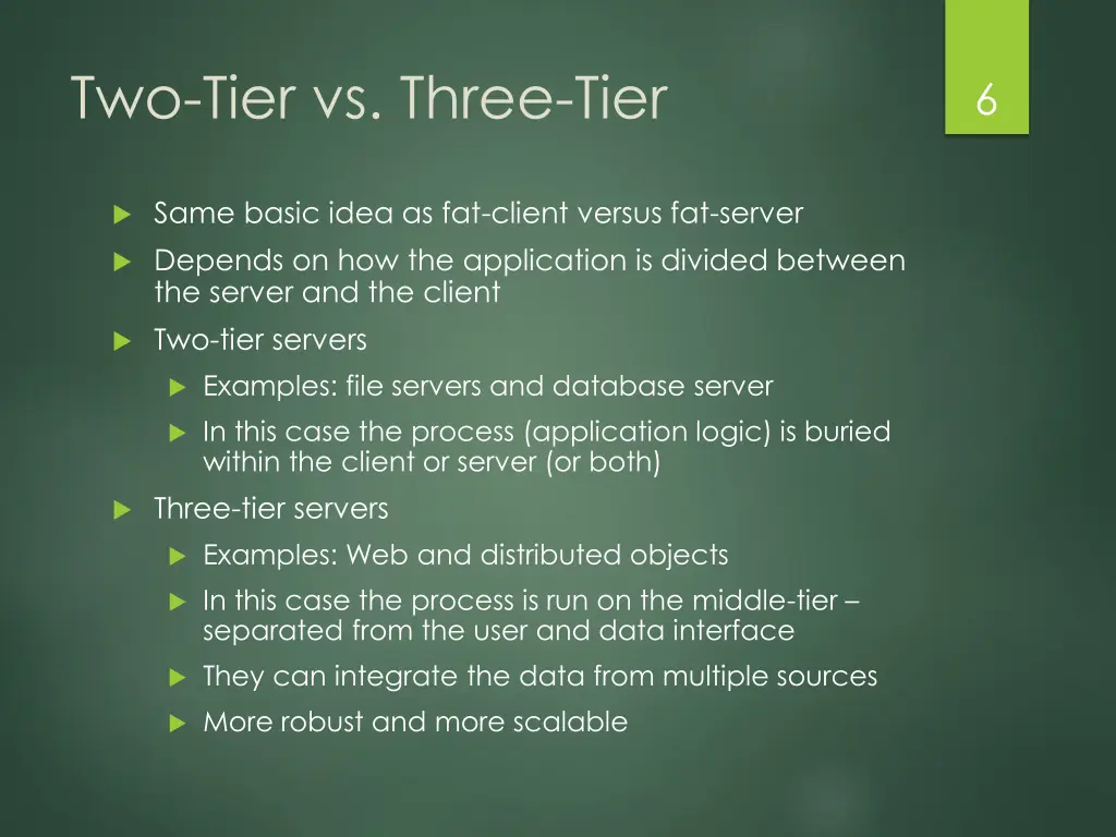 two tier vs three tier