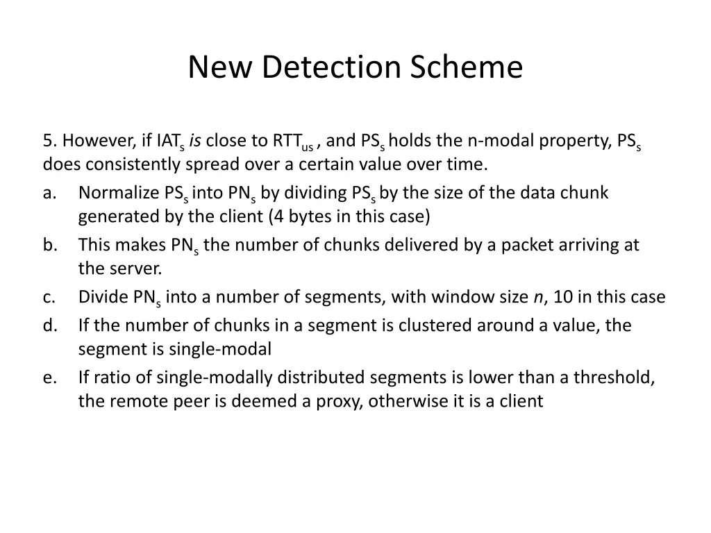 new detection scheme 1