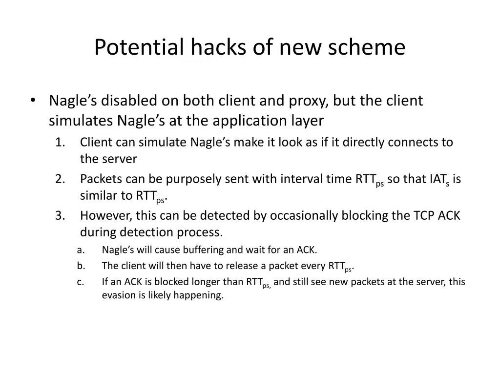 potential hacks of new scheme 1