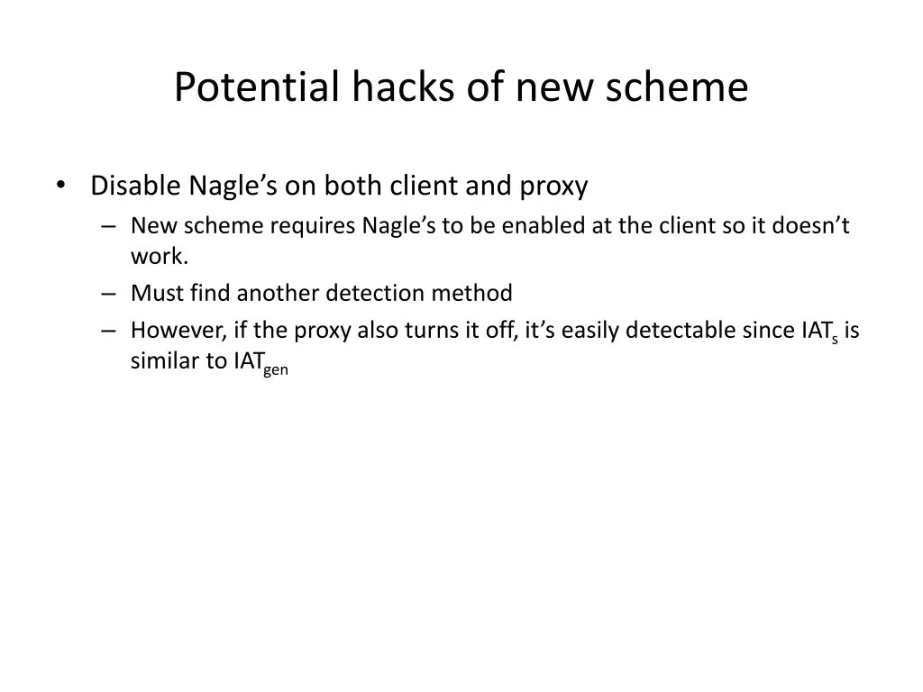 potential hacks of new scheme