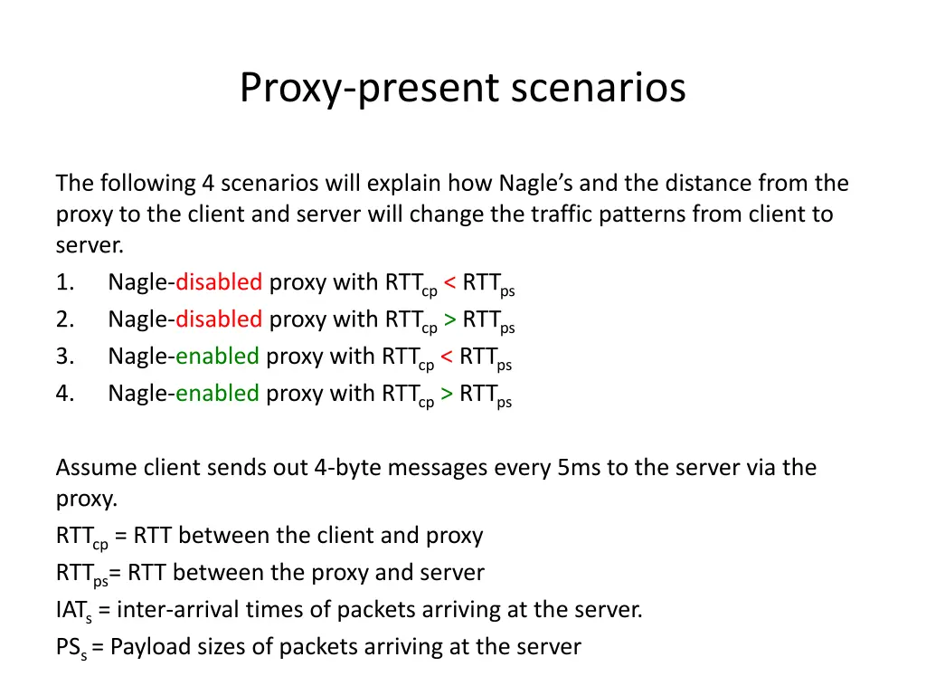 proxy present scenarios