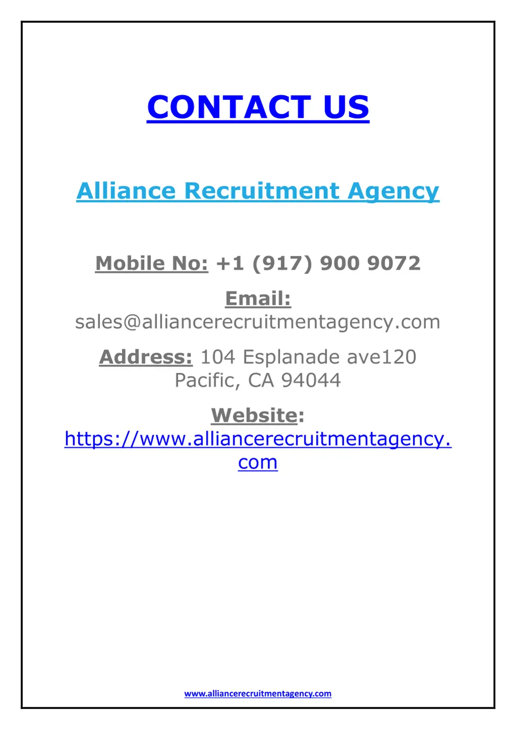 contact us