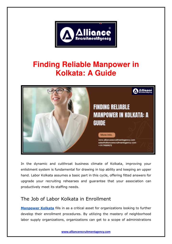 finding reliable manpower in kolkata a guide