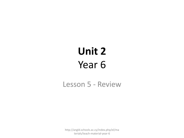 unit 2 year 6