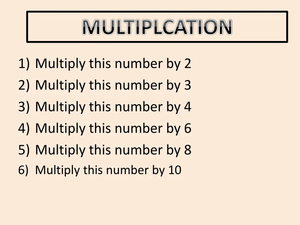 multiplcation