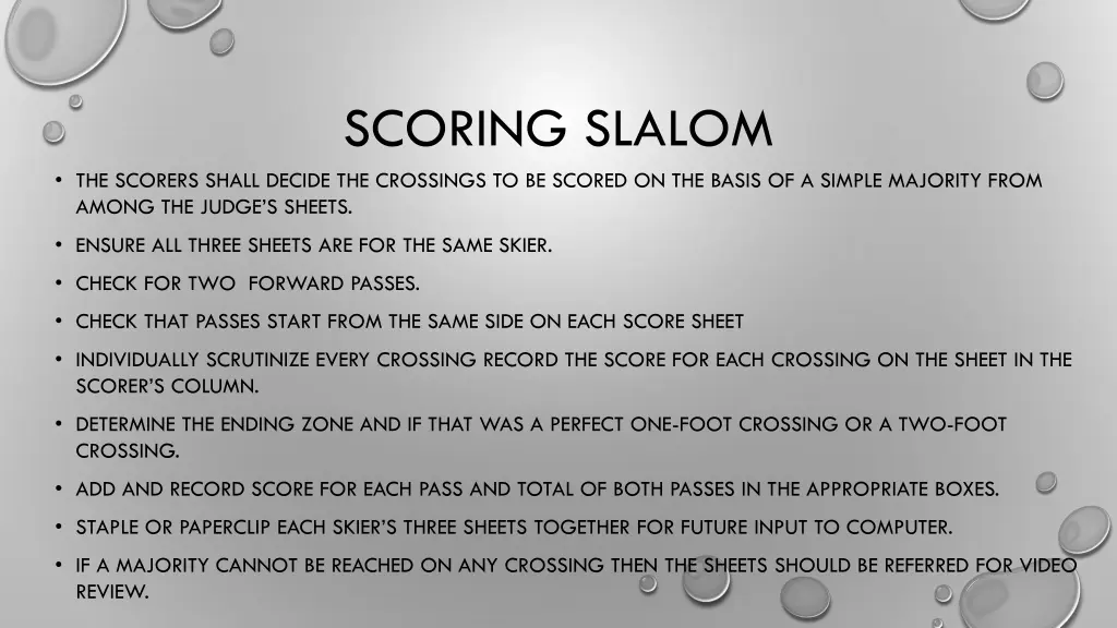 scoring slalom