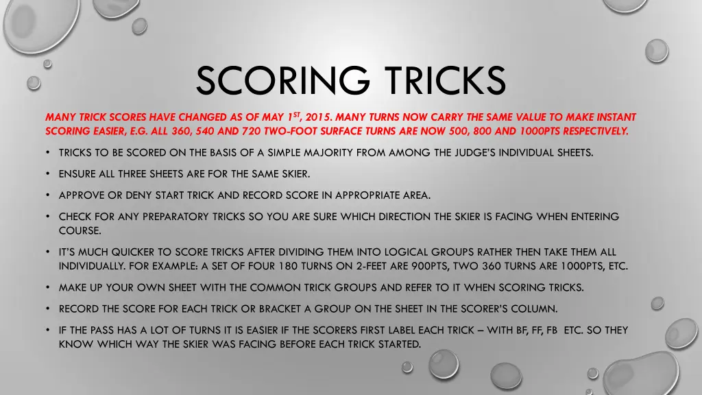 scoring tricks