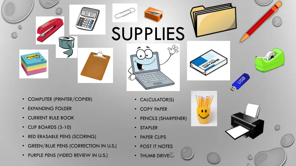 supplies