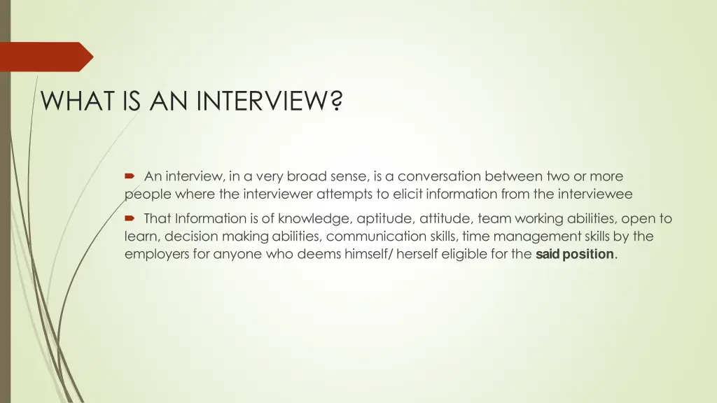 what is an interview