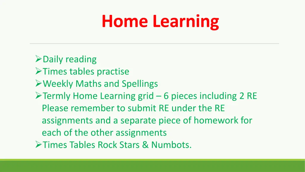 home learning