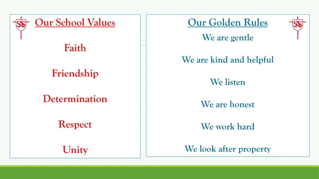 our school values