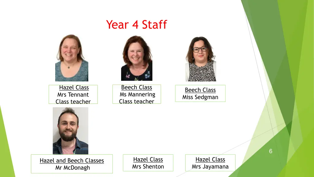 year 4 staff