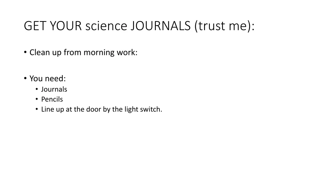 get your science journals trust me