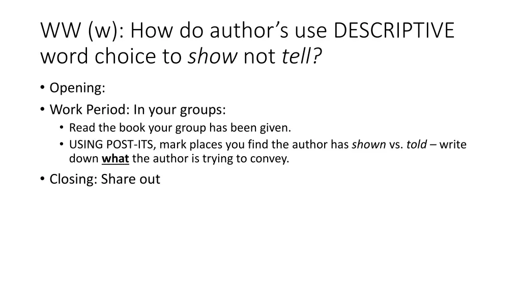 ww w how do author s use descriptive word choice